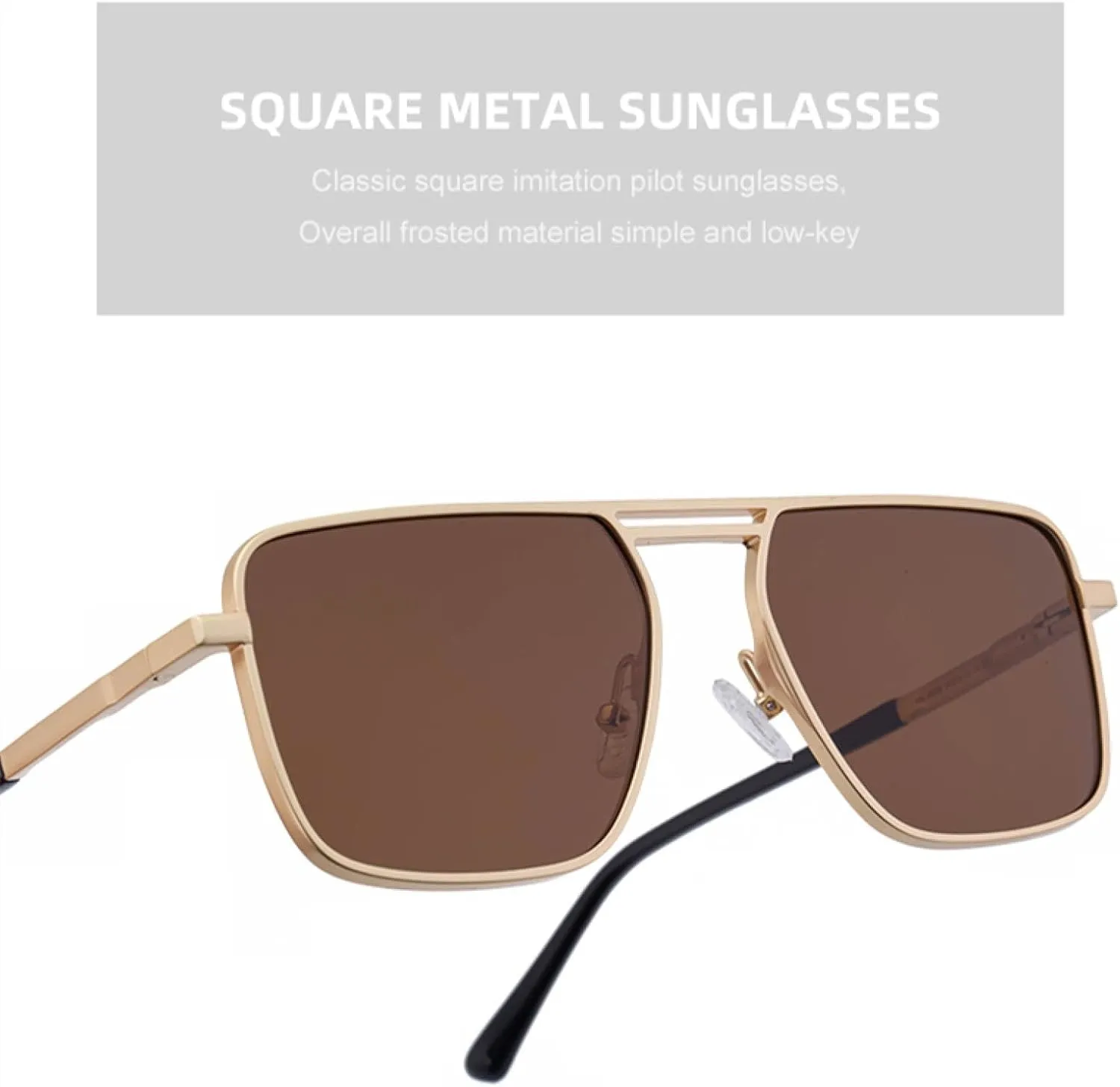 Oversized Punk Sunglasses for Men Luxury Retro Double Beam Steampunk Driving Uv400
