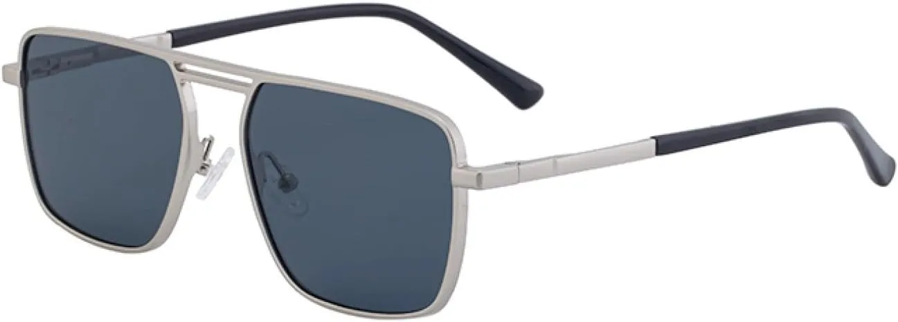 Oversized Punk Sunglasses for Men Luxury Retro Double Beam Steampunk Driving Uv400