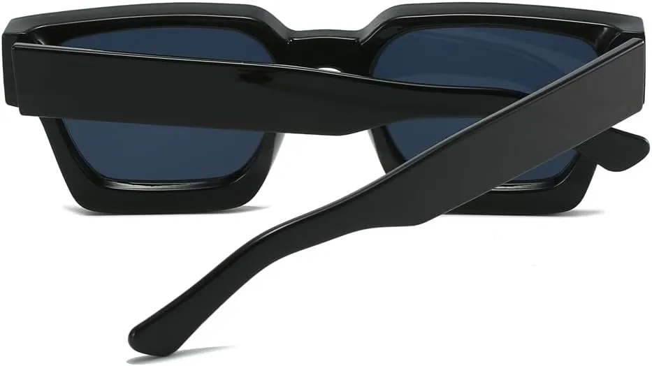 OZPYKAE Men Women Cool Square Sunglasses Thick Frame Sunglasses Rectangle Sun Glasses UV Protection Shades Sunglasses