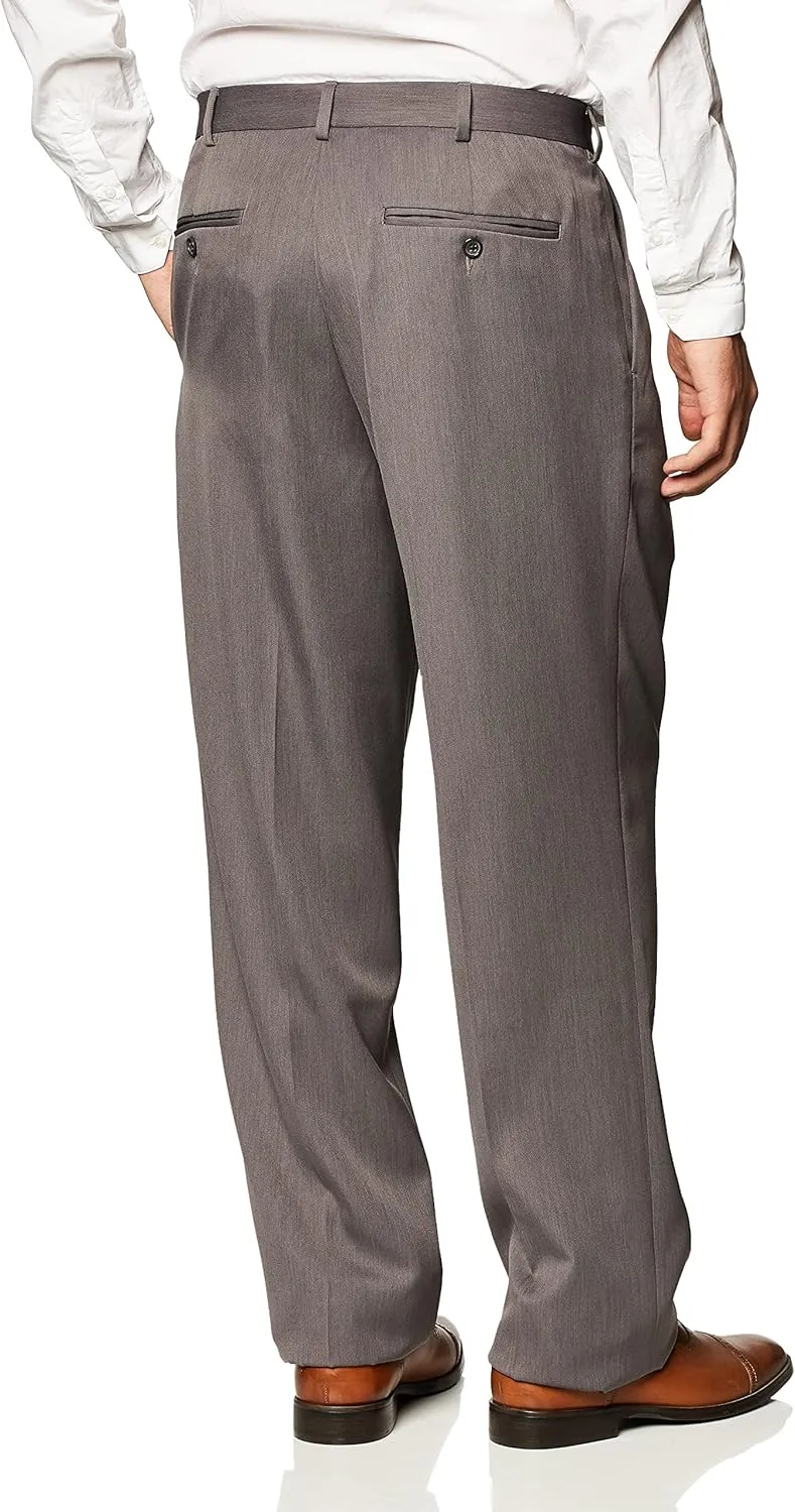 Perry Ellis Men's Classic Fit Double Pleated Cuffed Pant