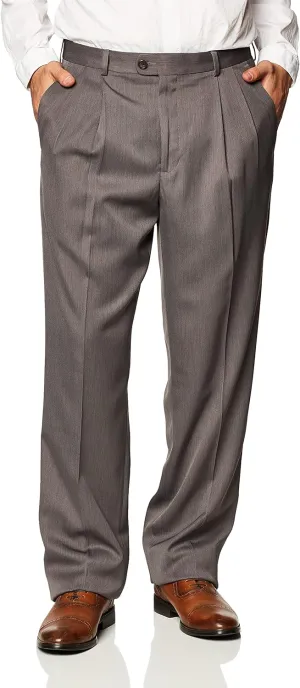 Perry Ellis Men's Classic Fit Double Pleated Cuffed Pant