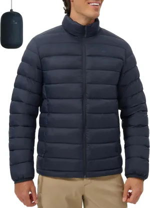 Pioneer Camp Mens Lightweight Packable Puffer Jacket Winter Insulated Puffy Coat Water Repellent Warm Quilted Jackets Travel
