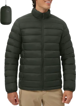 Pioneer Camp Mens Lightweight Packable Puffer Jacket Winter Insulated Puffy Coat Water Repellent Warm Quilted Jackets Travel