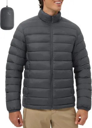 Pioneer Camp Mens Lightweight Packable Puffer Jacket Winter Insulated Puffy Coat Water Repellent Warm Quilted Jackets Travel