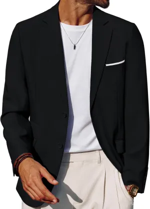 PJ PAUL JONES Mens Casual Sport Coats Two Buttons Lightweight Business Sport Blazer