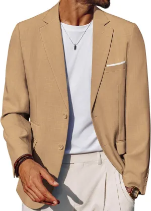 PJ PAUL JONES Mens Casual Sport Coats Two Buttons Lightweight Business Sport Blazer