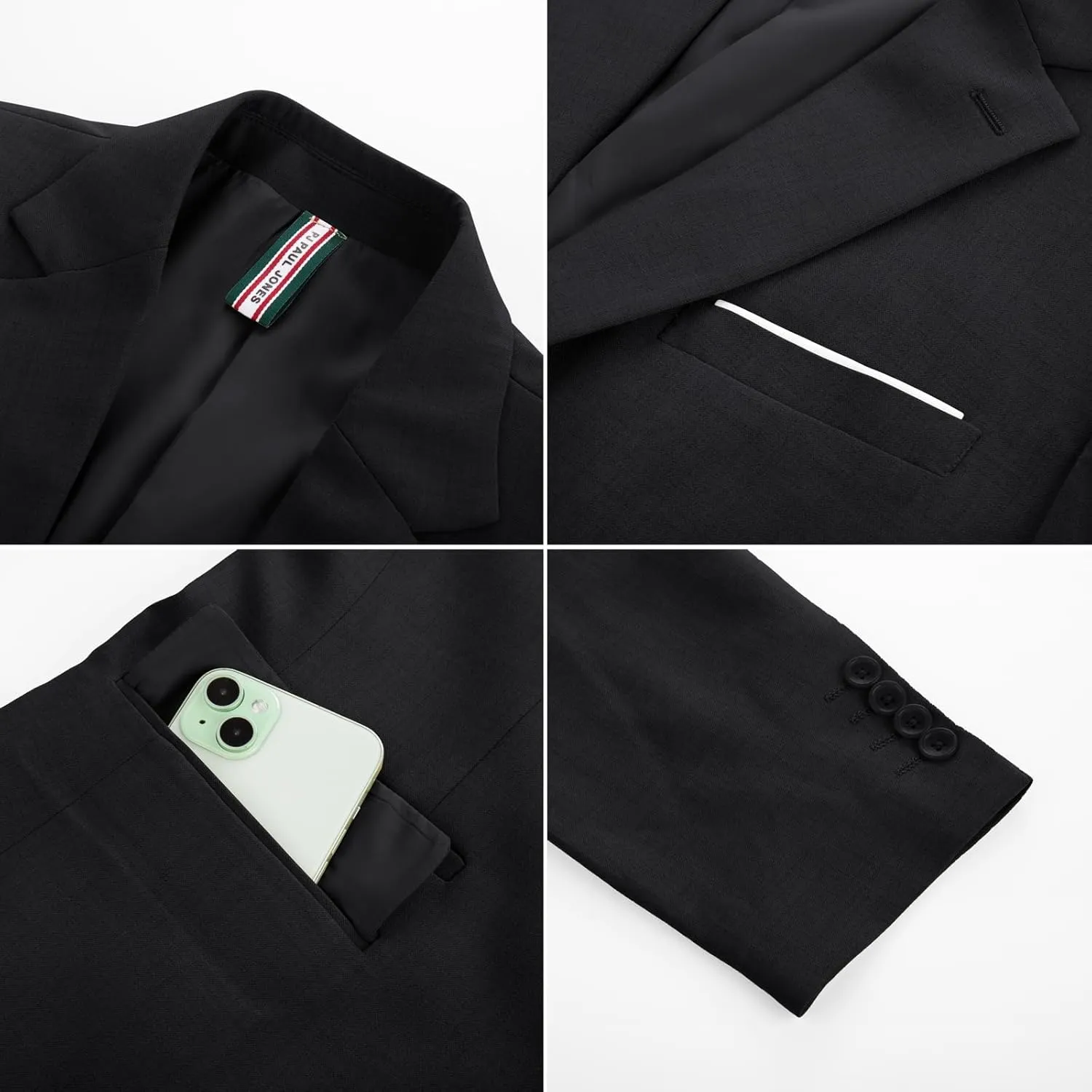 PJ PAUL JONES Mens Casual Sport Coats Two Buttons Lightweight Business Sport Blazer