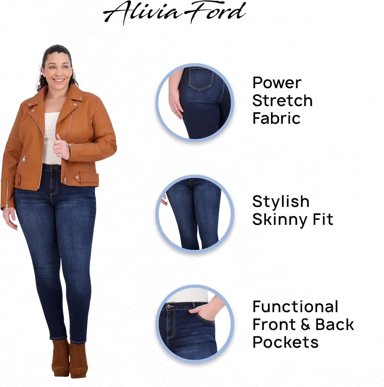 Plus Size Jeans for Women  High Waisted Skinny Jeans for Women  29