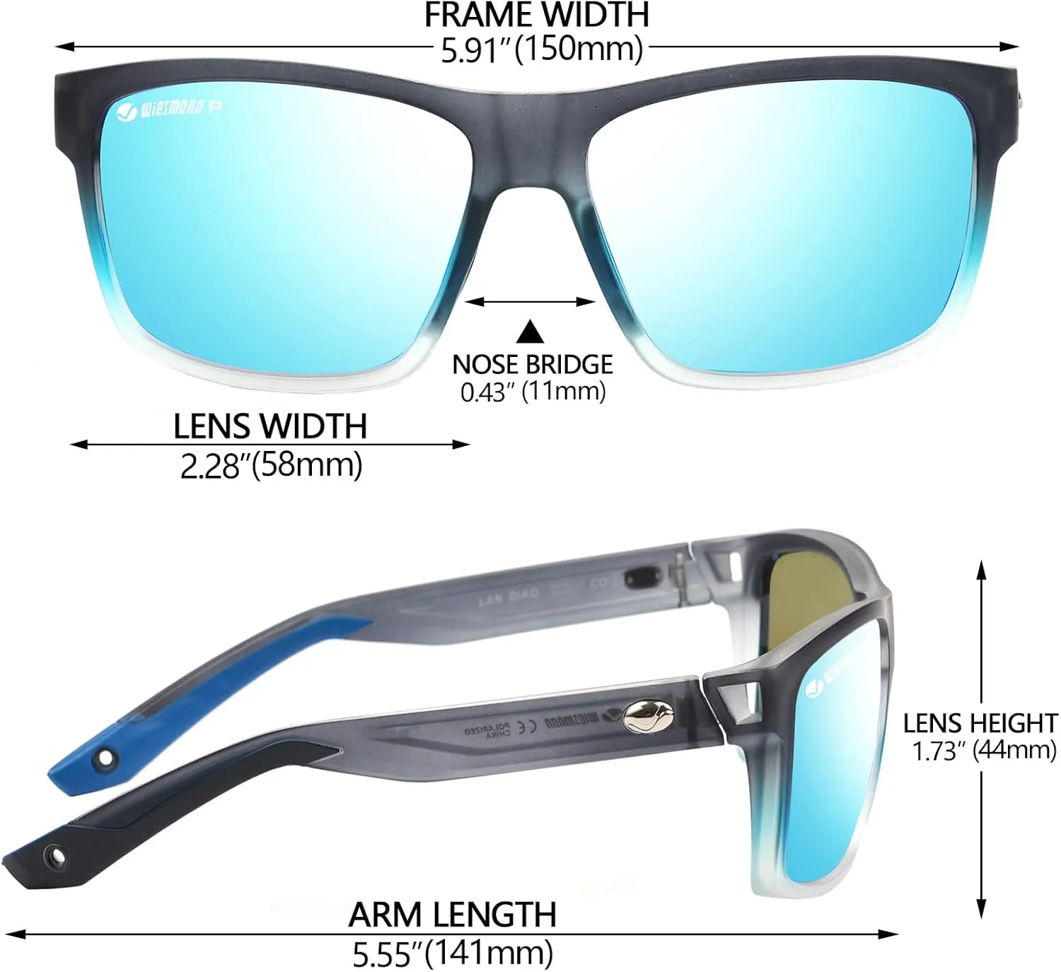 Polarized Sunglasses for Men and Women Anti UV Protection Square Sports Sunglasses Men for Cycling Fishing Driving 82930