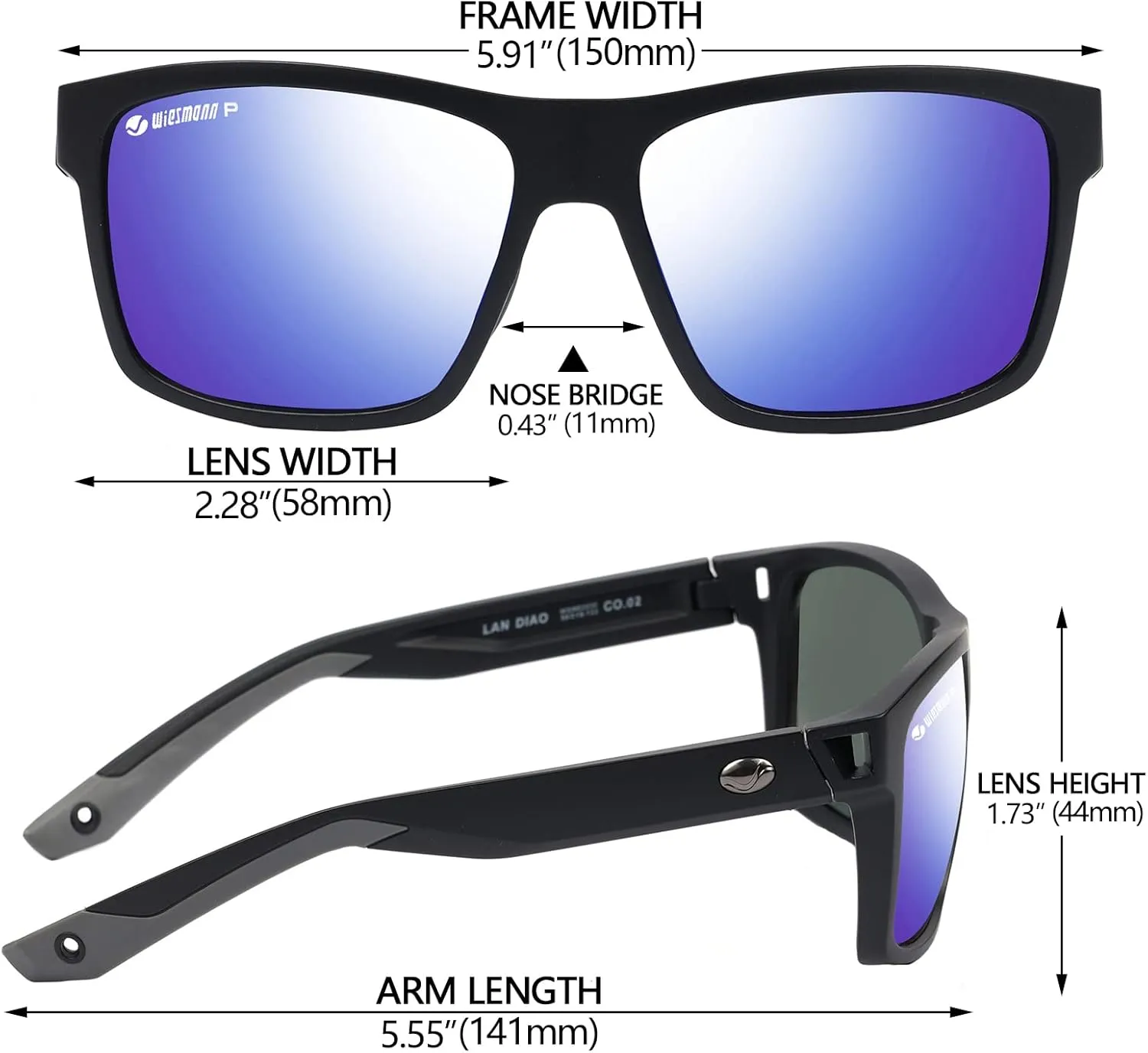 Polarized Sunglasses for Men and Women Anti UV Protection Square Sports Sunglasses Men for Cycling Fishing Driving 82930