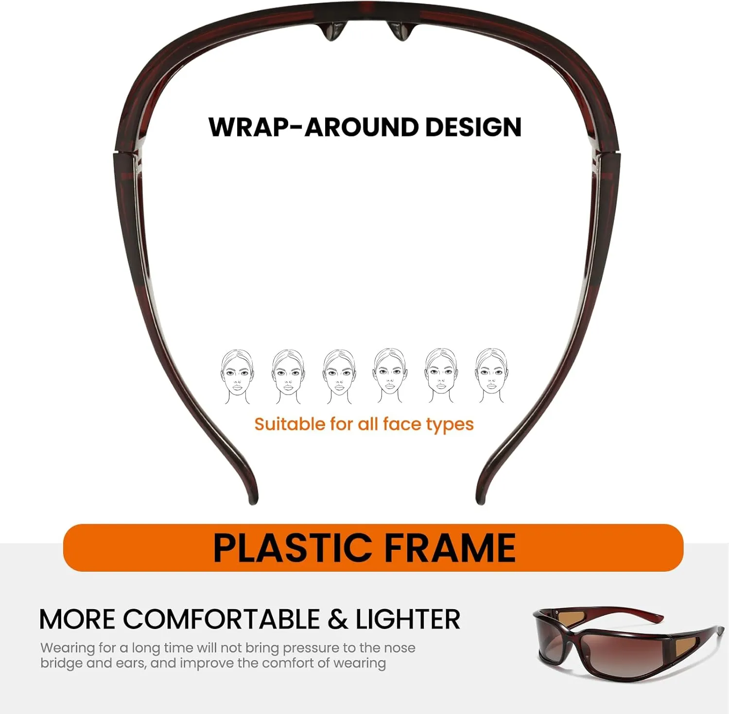 Polarized Wrap Around Sunglasses for Women Running Cycling Sports Sun Glasses Trendy 2025 Shades