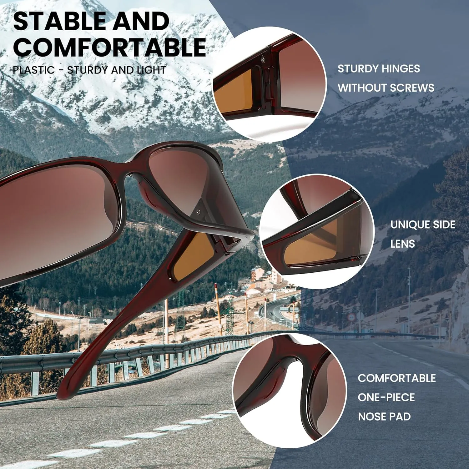 Polarized Wrap Around Sunglasses for Women Running Cycling Sports Sun Glasses Trendy 2025 Shades