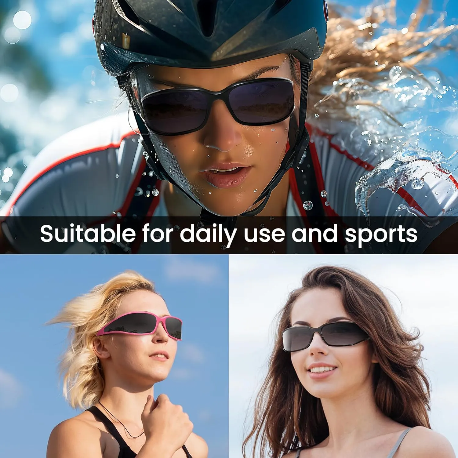Polarized Wrap Around Sunglasses for Women Running Cycling Sports Sun Glasses Trendy 2025 Shades