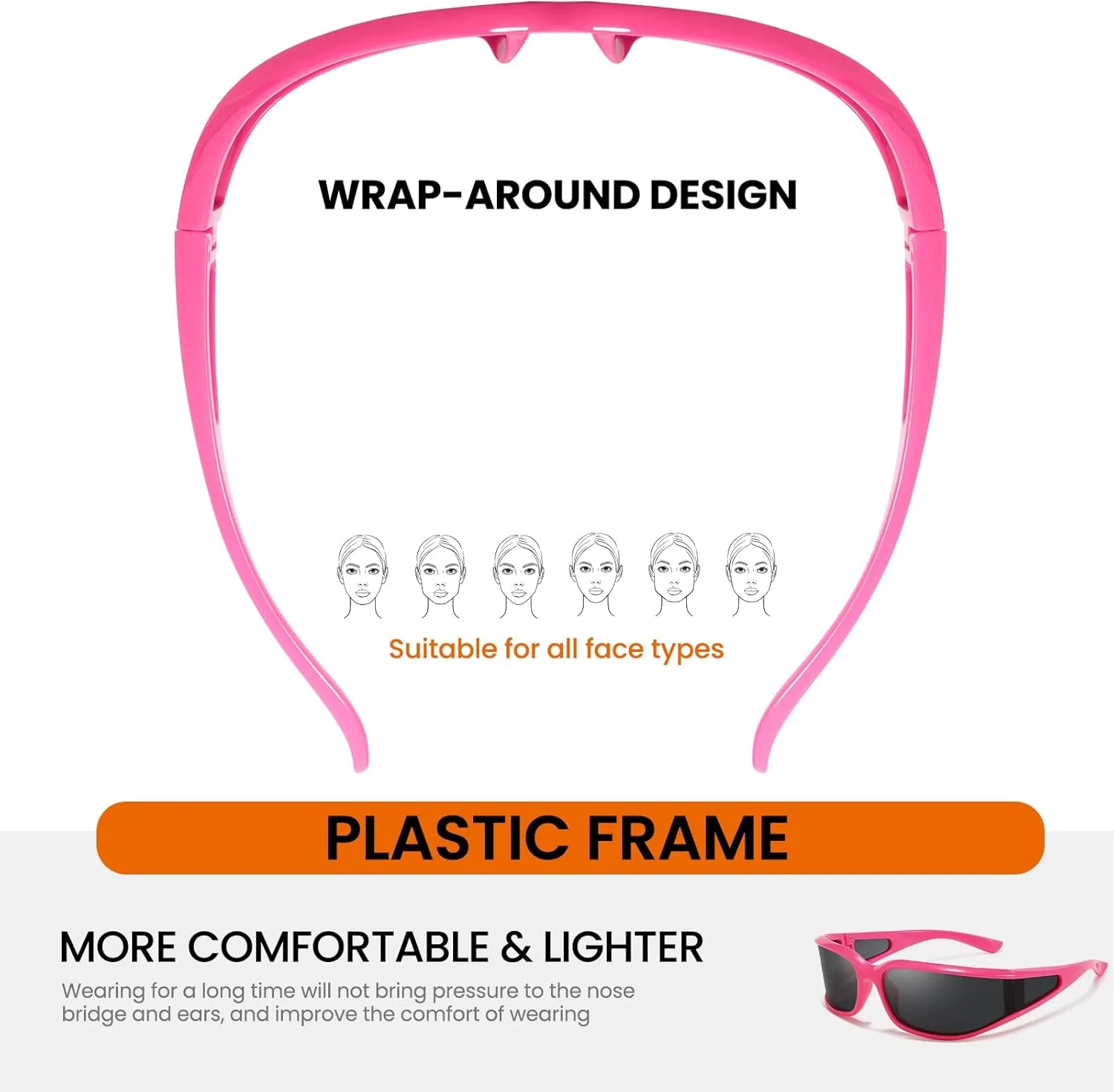 Polarized Wrap Around Sunglasses for Women Running Cycling Sports Sun Glasses Trendy 2025 Shades