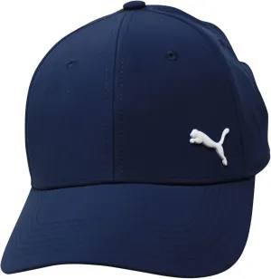 PUMA Evercat Alloy Mesh Stretch Fit Baseball Cap, Navy/White, Small-Medium US