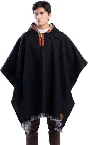 QISU Alpaca Wool Poncho, Handmade in Ecuador, Thick, Warm and Alpaca Wool Poncho, Lightweight and Soft