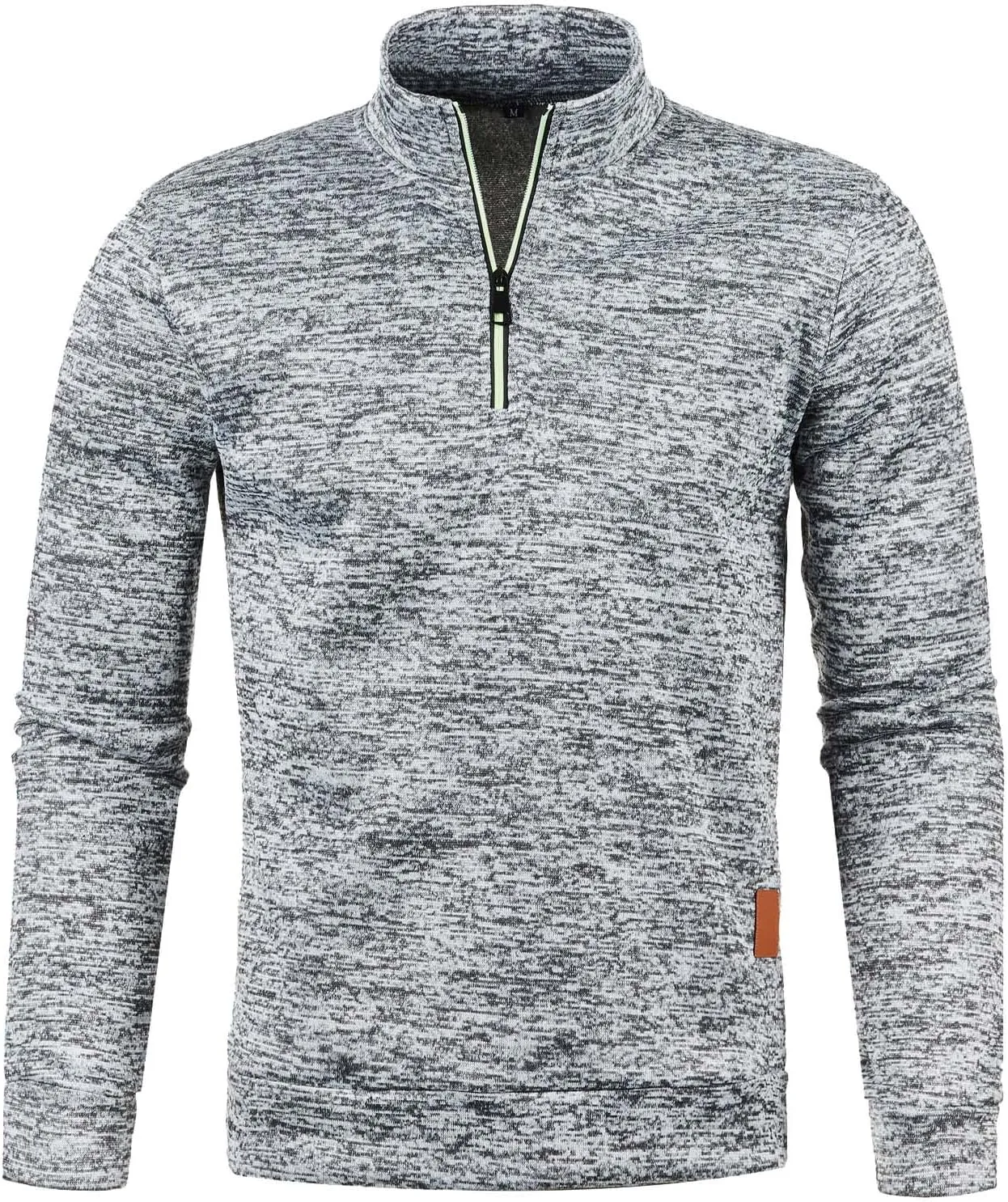 Quarter Zip Pullover Sweaters for Men Thermal Fleece Lined Sweatshirt Plus Size Fall Winter Lightweight Golf Work Top