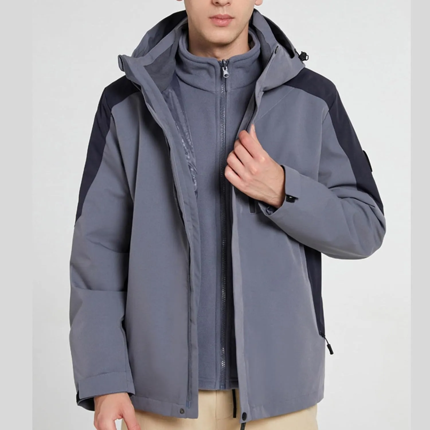 Rain Jacket for Men 2023 Novelty Waterproof Raincoat Lightweight Rain Jackets Outdoor Rain Coat Windbreaker with Hood