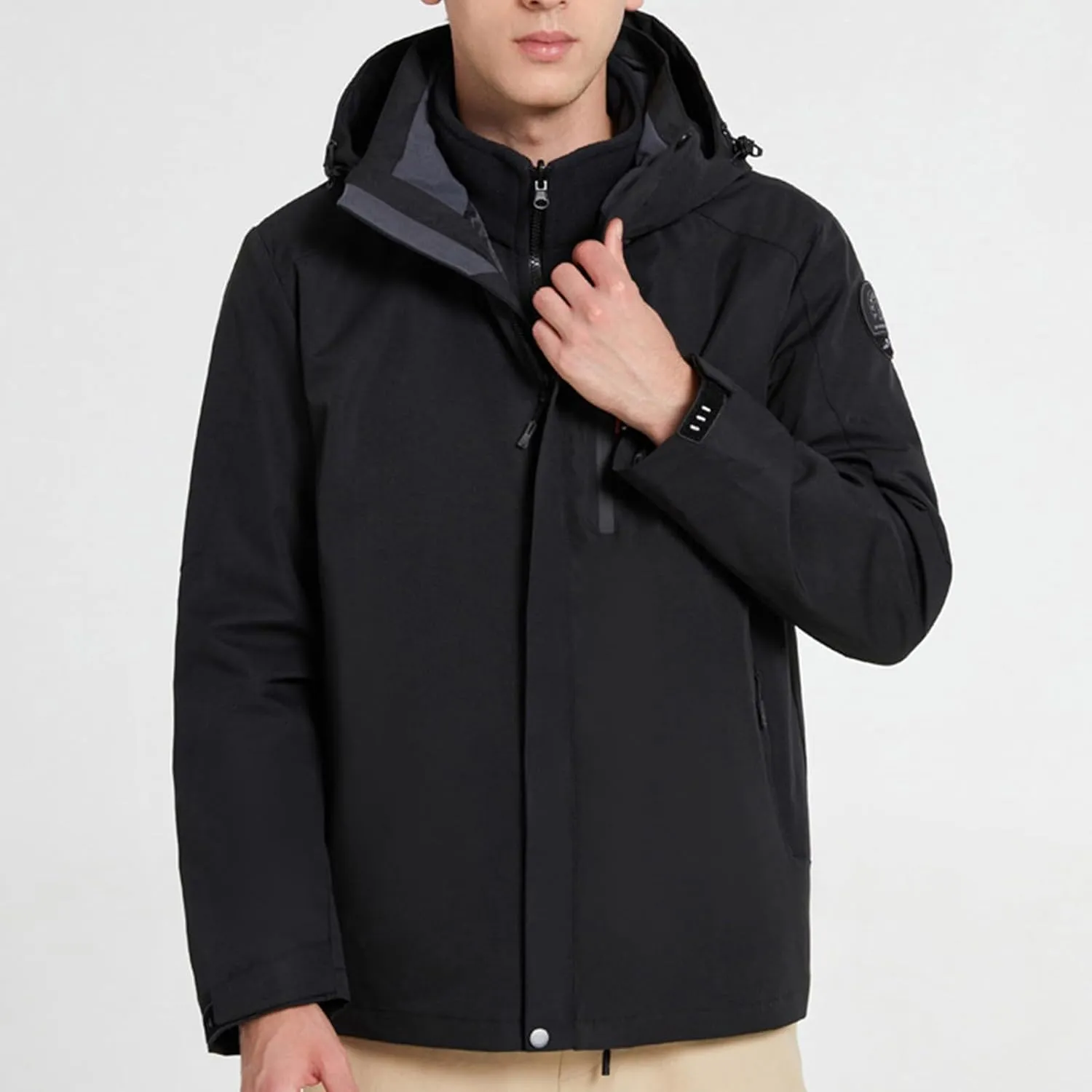 Rain Jacket for Men 2023 Novelty Waterproof Raincoat Lightweight Rain Jackets Outdoor Rain Coat Windbreaker with Hood