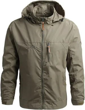 Rain Jacket for Men, Mens Waterproof Raincoat Lightweight Rain Jackets Outdoor Rain Coat Windbreaker with Pockets