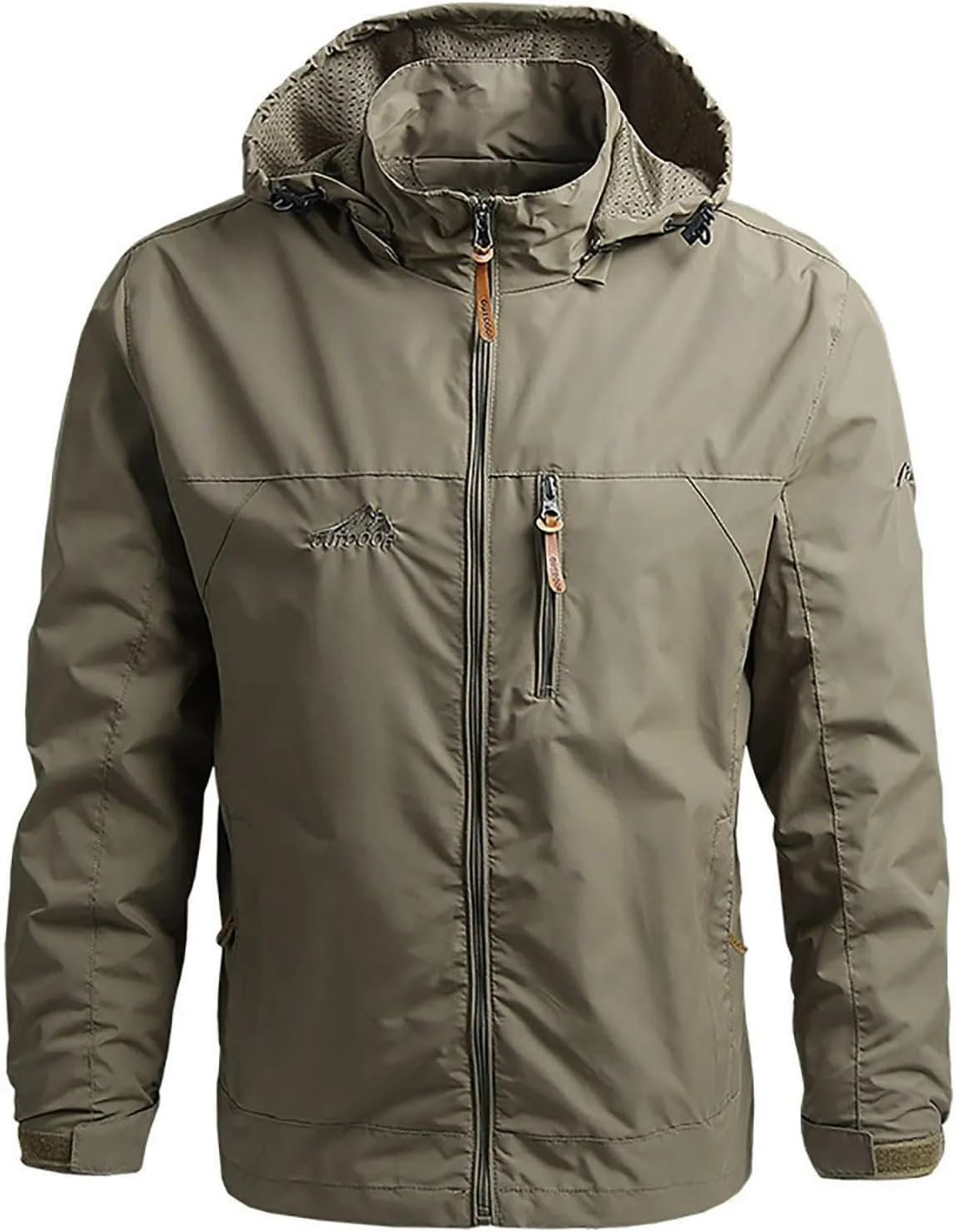 Rain Jacket for Men, Mens Waterproof Raincoat Lightweight Rain Jackets Outdoor Rain Coat Windbreaker with Pockets