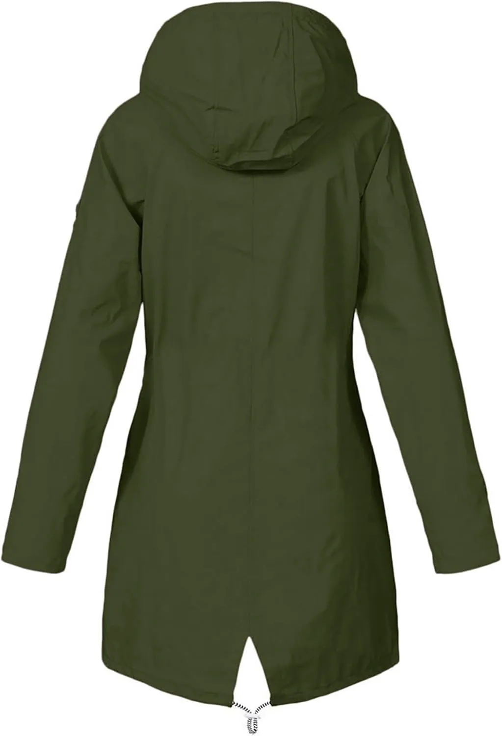Rain Jacket Women Waterproof Long Hooded Rain Coats Striped Lined Trench Coats Hiking Travel Windbreaker 2024
