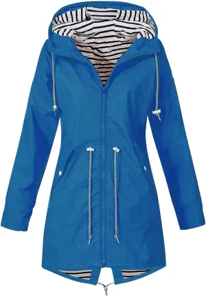 Raincoat Hoodie for Women Rain Coats Outdoor Plus Medium and Long Rain Jackets Waterproof with Hood