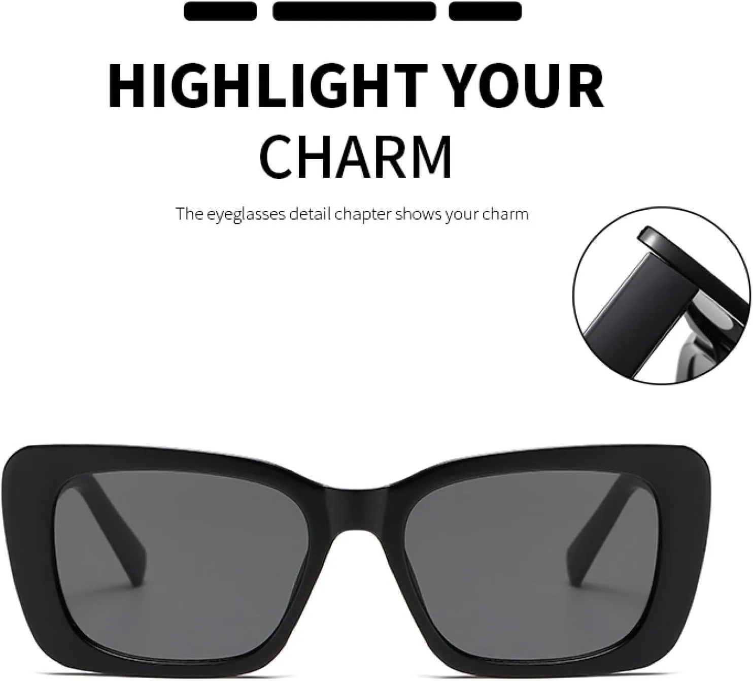 Rectangle Fashion Sunglasses for Women Vintage Outdoor Uv400