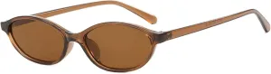 Retro Oval Sunglasses for Women y2k Trendy 90s Lightweight Shades Vintage Narrow Cat Eye Oval Sun Glasses Cool