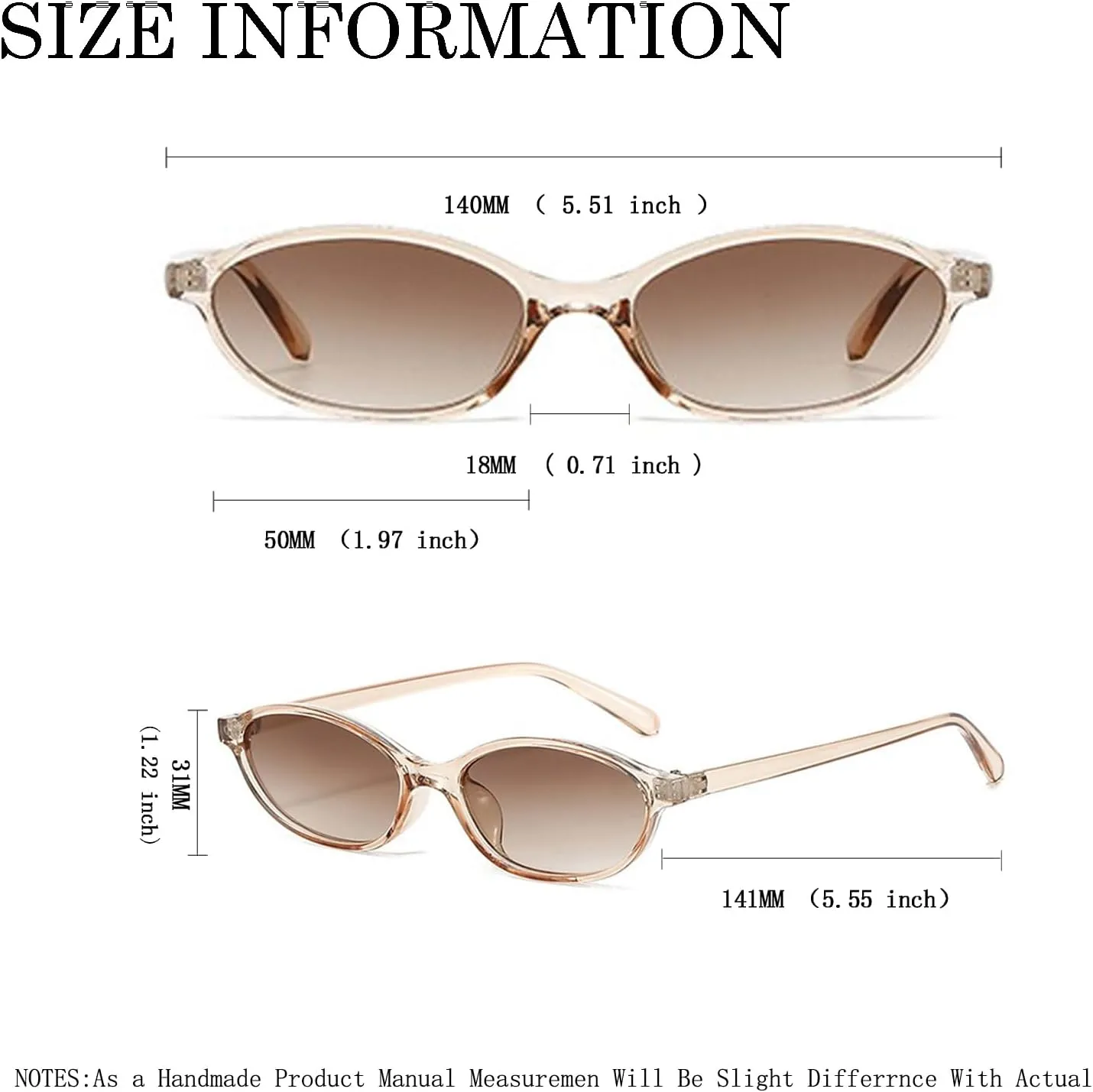 Retro Oval Sunglasses for Women y2k Trendy 90s Lightweight Shades Vintage Narrow Cat Eye Oval Sun Glasses Cool
