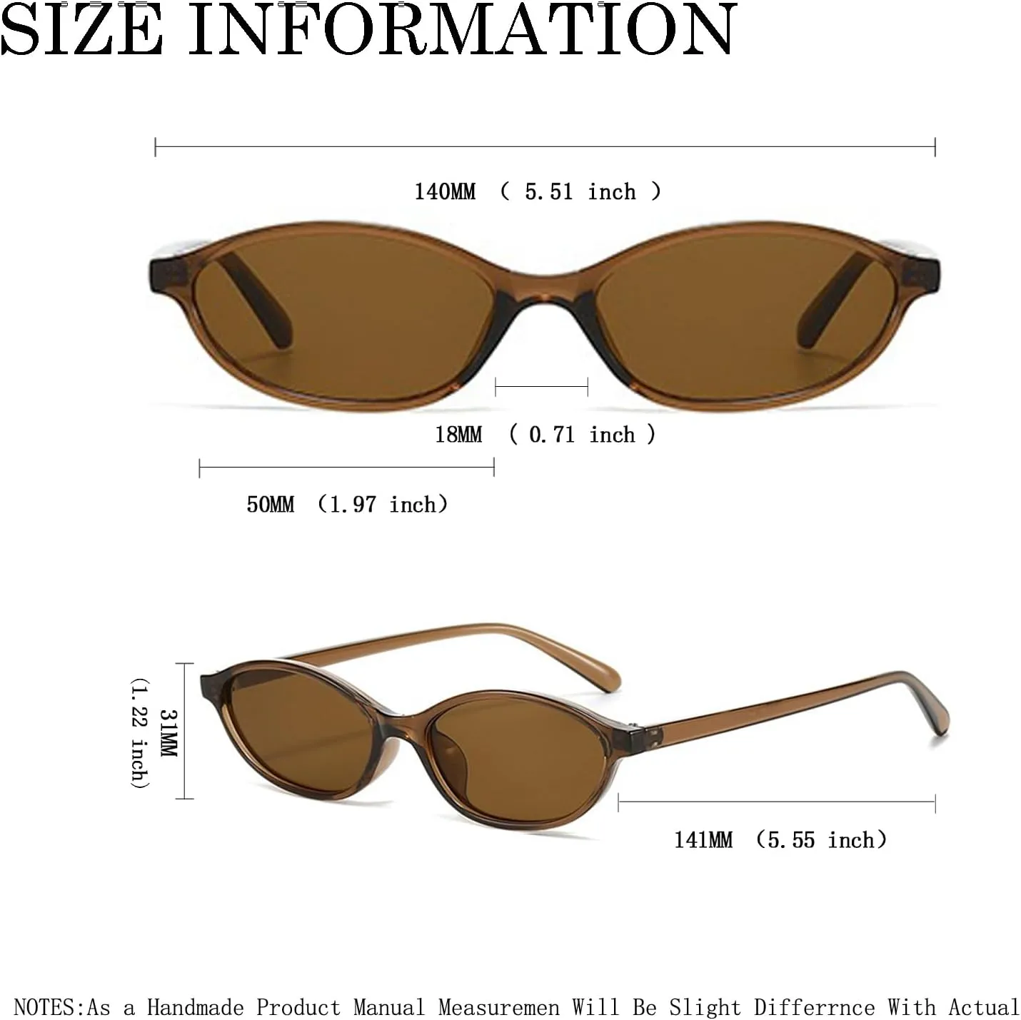 Retro Oval Sunglasses for Women y2k Trendy 90s Lightweight Shades Vintage Narrow Cat Eye Oval Sun Glasses Cool