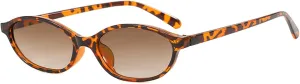 Retro Oval Sunglasses for Women y2k Trendy 90s Lightweight Shades Vintage Narrow Cat Eye Oval Sun Glasses Cool