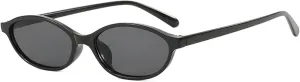 Retro Oval Sunglasses for Women y2k Trendy 90s Lightweight Shades Vintage Narrow Cat Eye Oval Sun Glasses Cool
