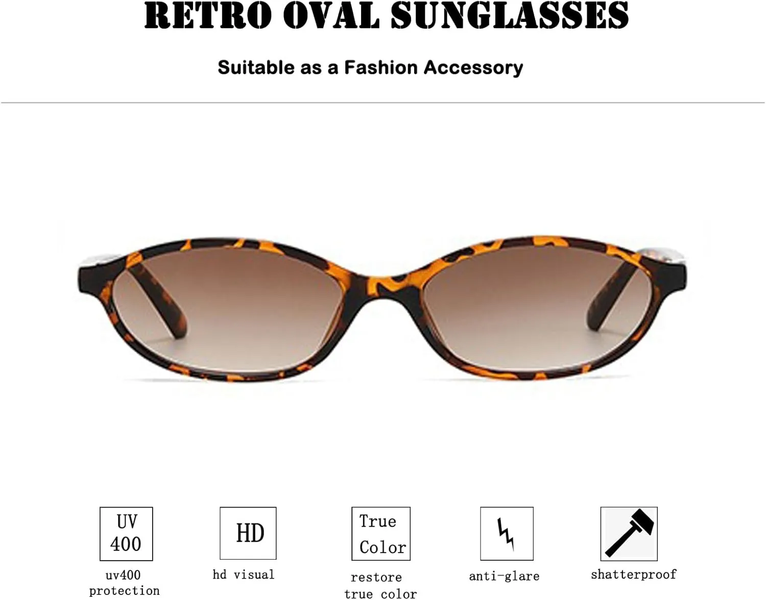 Retro Oval Sunglasses for Women y2k Trendy 90s Lightweight Shades Vintage Narrow Cat Eye Oval Sun Glasses Cool