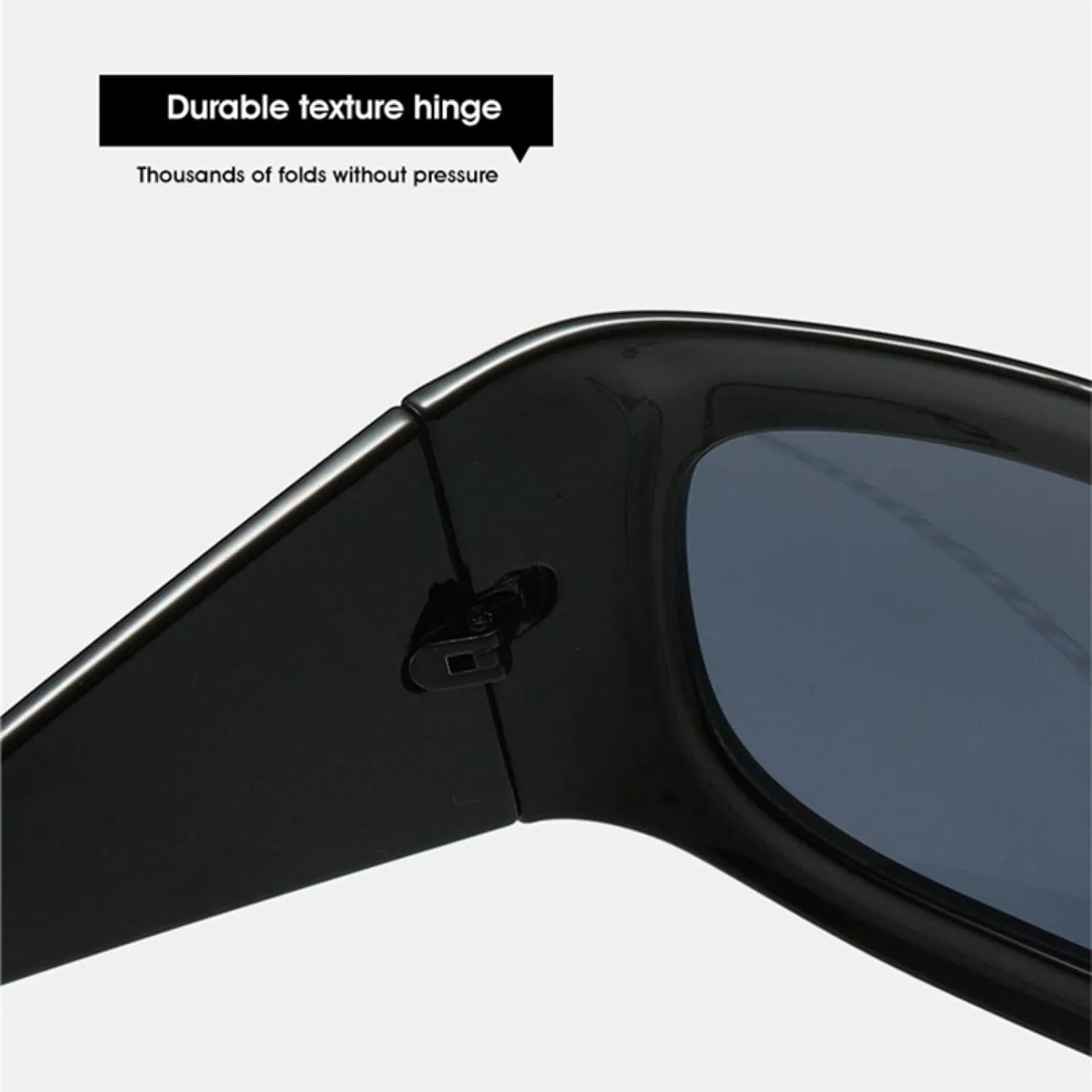 Retro Oversized Cat Eye Women Sunglasses Fashion Chain Decoration Shades Uv400 Men Trending Mirror