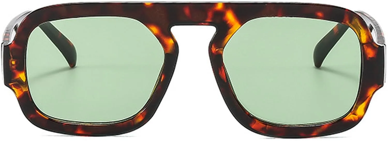 Retro Pilot Sunglasses Women Fashion UV Protection 2pcs Blue Green Sun Glasses Men Outdoors Casual Sunglasses N47