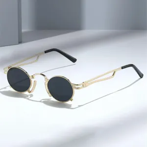 Retro Small Oval Sunglasses Women Fashion Irregular Metal Frame Men Punk Shades Uv400 Sun Glasses
