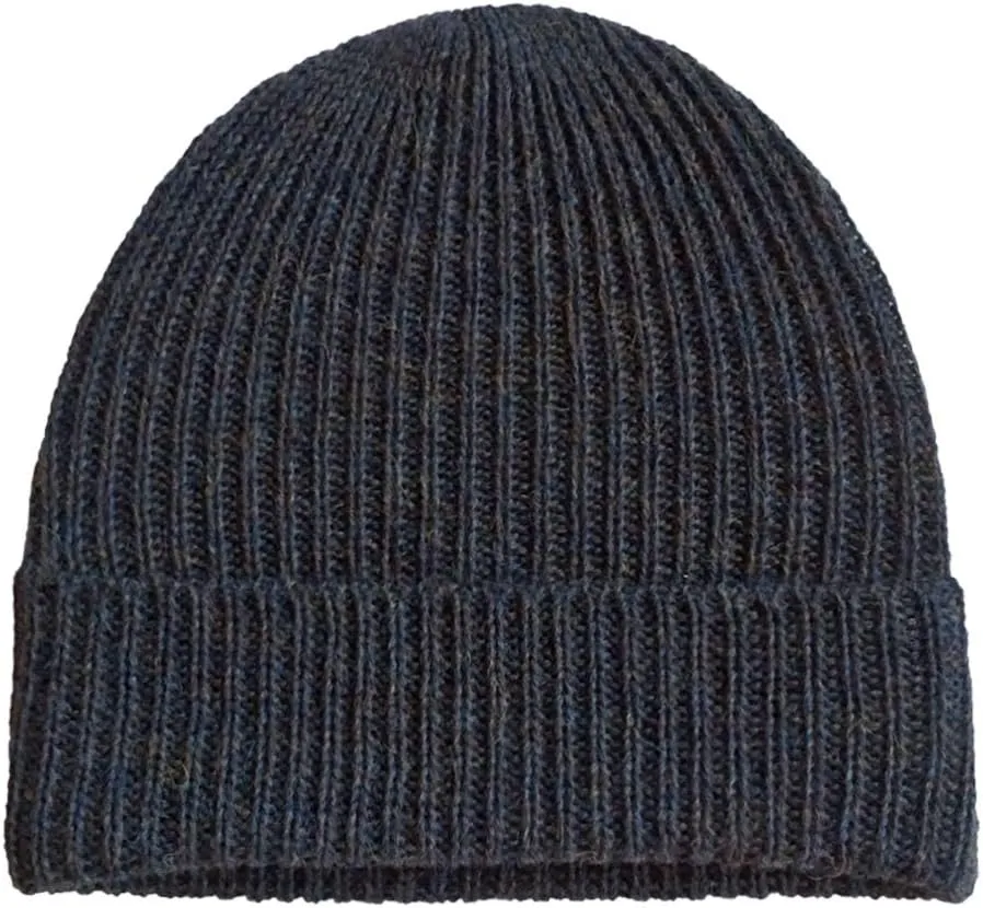 Ribbed Stocking Cap - 100% Alpaca Wool - Traditional Fisherman Style for Work or Fashion Unisex Durable All Weather Hat