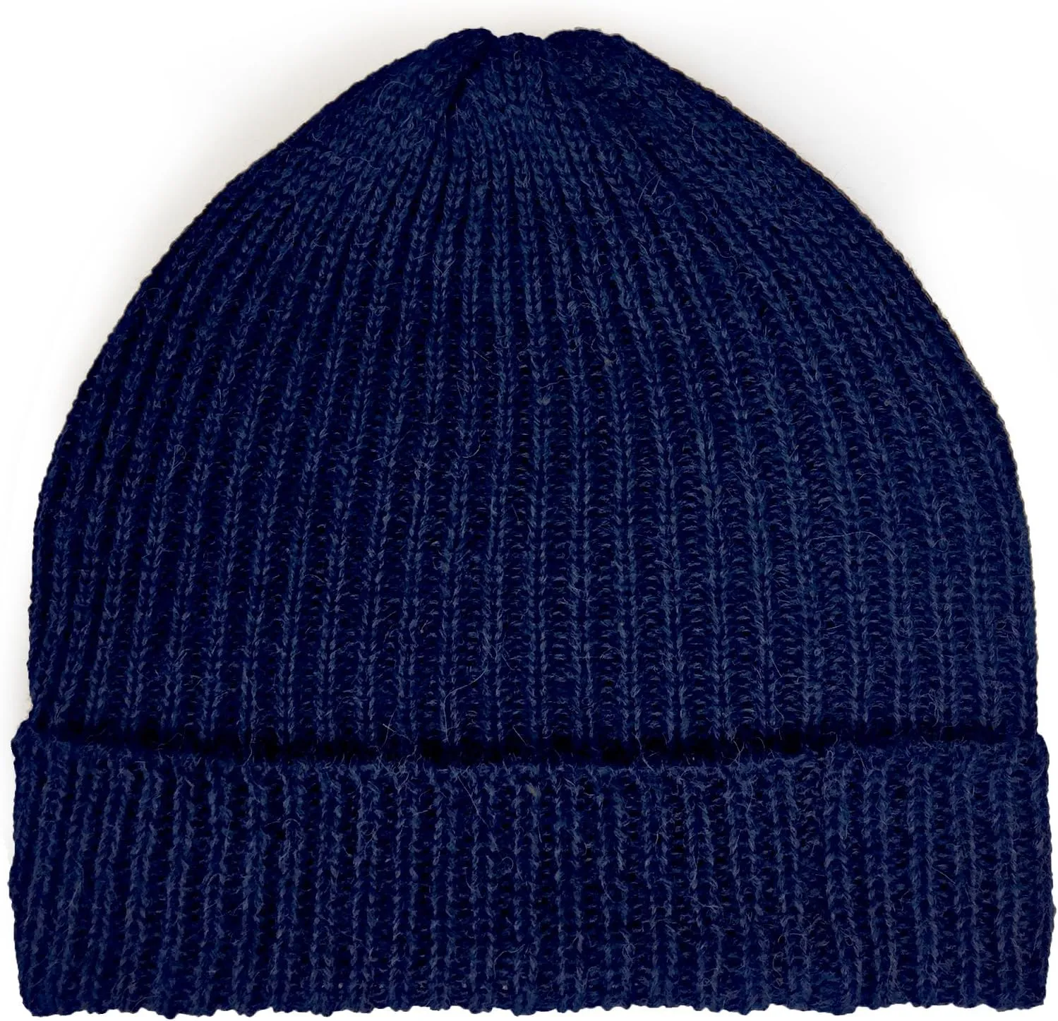 Ribbed Stocking Cap - 100% Alpaca Wool - Traditional Fisherman Style for Work or Fashion Unisex Durable All Weather Hat