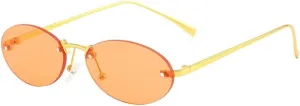 Rimless Metal Small Frame Women Sunglasses Outdoor Shopping Commuter Sun Glasses