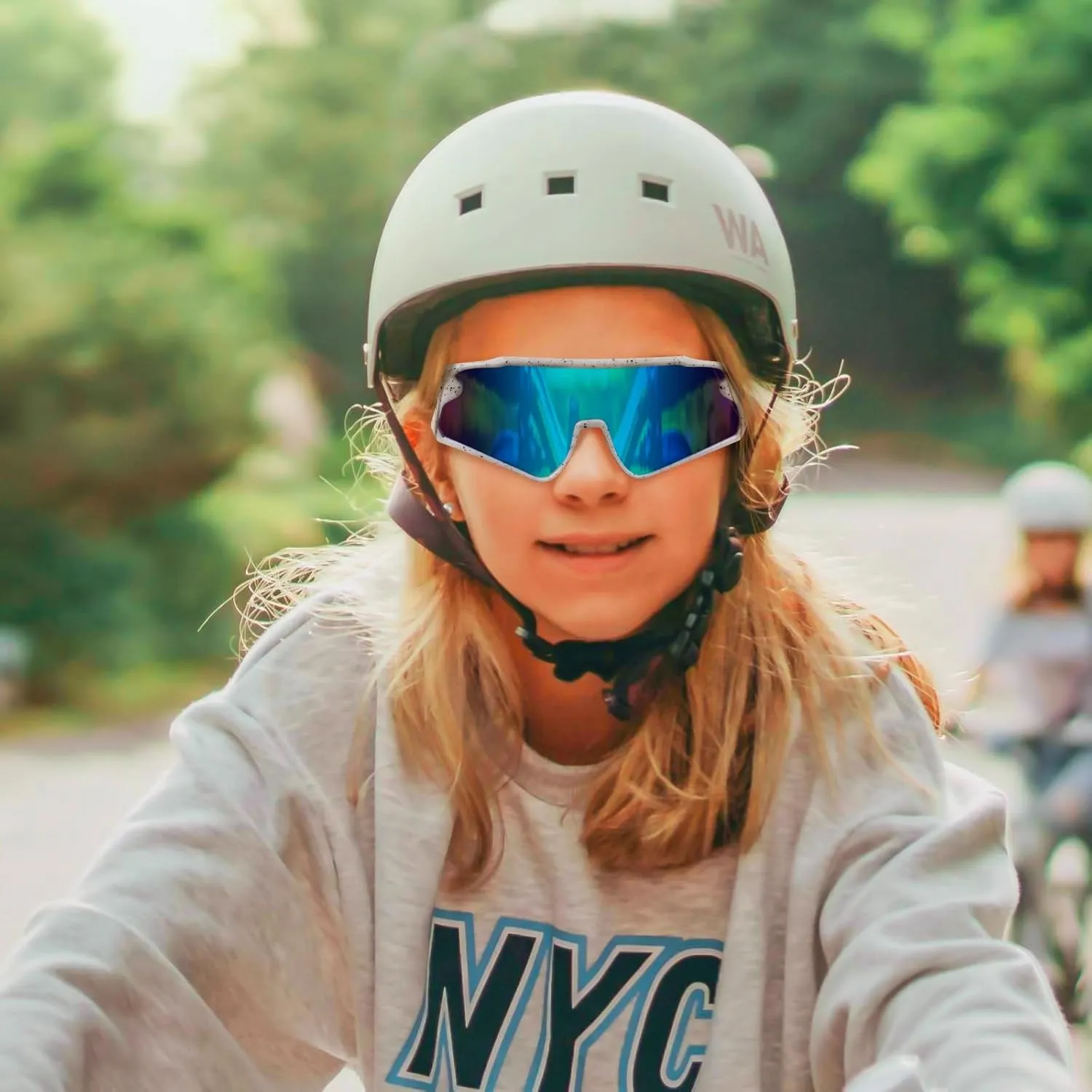 RIVBOS Youth Baseball Sunglasses for Kids(Boys&Girls) Polarized UV Protection Cycling Glasses RYS007