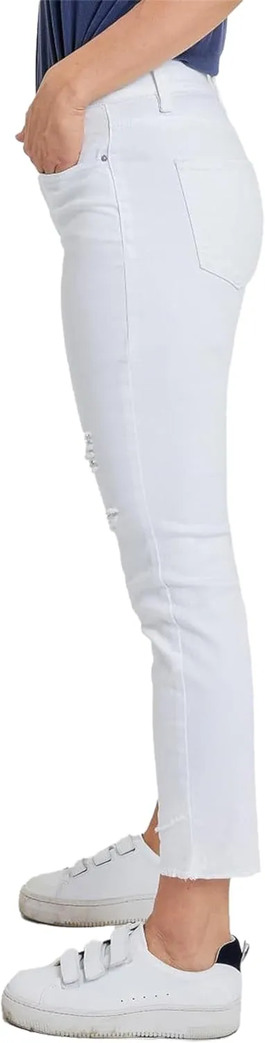 Royalty by YMI Royalty for Me Women's High Rise Skinny Ankle Jean with Double Frayed Hem Sustainable