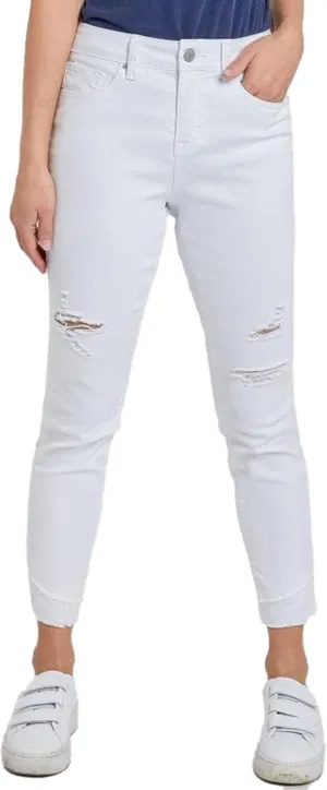 Royalty by YMI Royalty for Me Women's High Rise Skinny Ankle Jean with Double Frayed Hem Sustainable