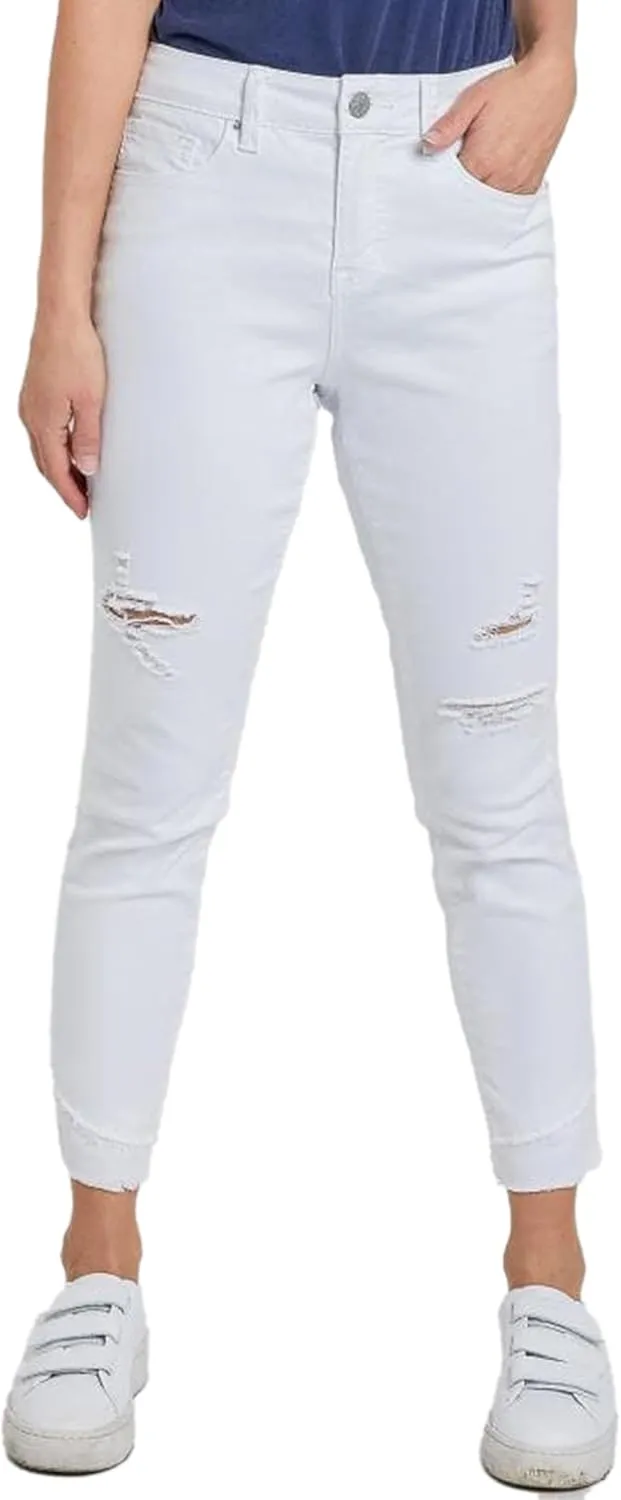 Royalty by YMI Royalty for Me Women's High Rise Skinny Ankle Jean with Double Frayed Hem Sustainable