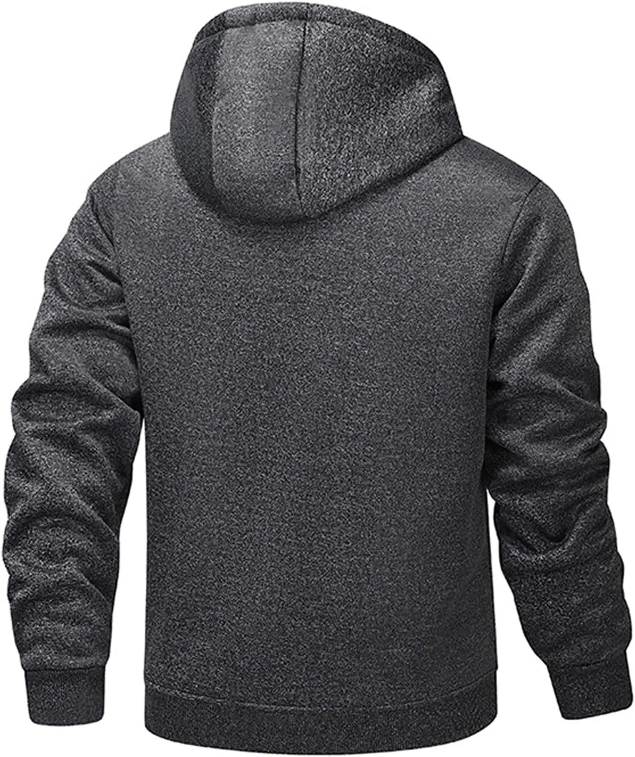 RTRDE Mens Work Jacket Zip Up Sweatshirts Heavyweight Winter Fleece Sherpa Lined Warm Hoodie Jackets Coats Jacket, S-3XL