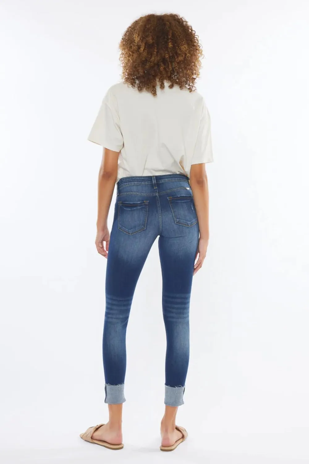 SALT TREE Kancan - Women's Low Rise Super Skinny Jeans - Distressed - KC8245-NV