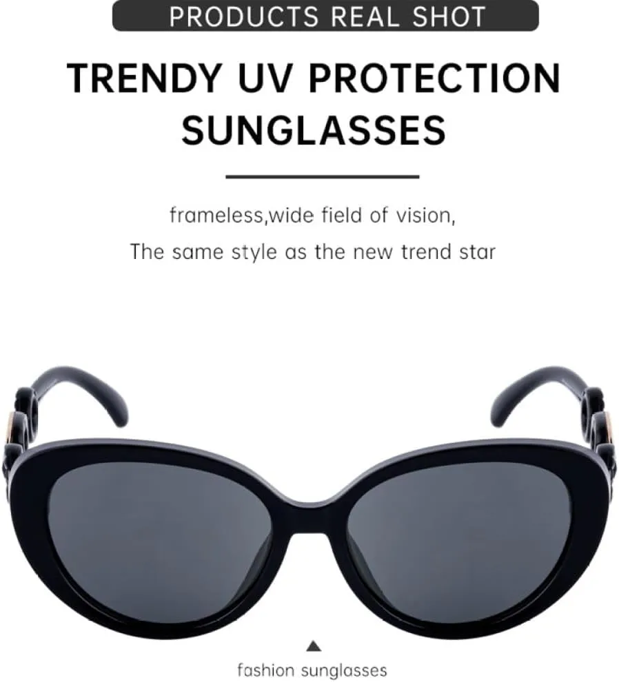 Sexy Ladies Luxury Cat Eye Sunglasses Women For Men Vintage Punk Sun Glasses Trend Big Frame Chain Shades UV400