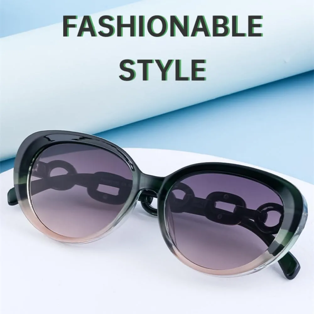 Sexy Ladies Luxury Cat Eye Sunglasses Women For Men Vintage Punk Sun Glasses Trend Big Frame Chain Shades UV400