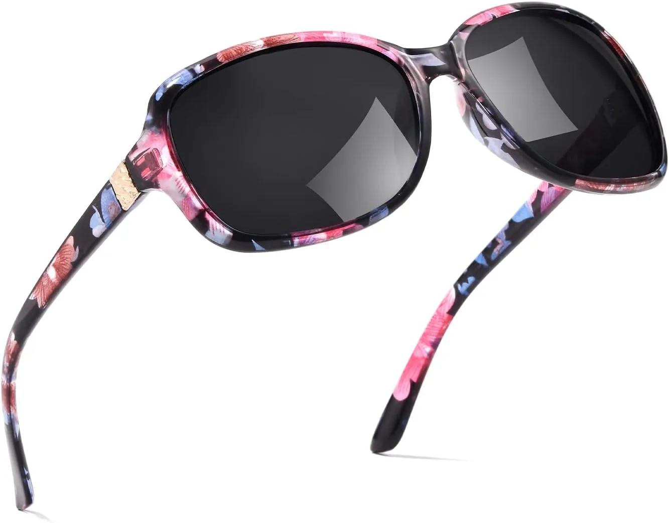 SIPHEW Polarized Sunglasses for Women | Vintage Square Sunglasses w UV400 Protection | Womens Wraparound Shade