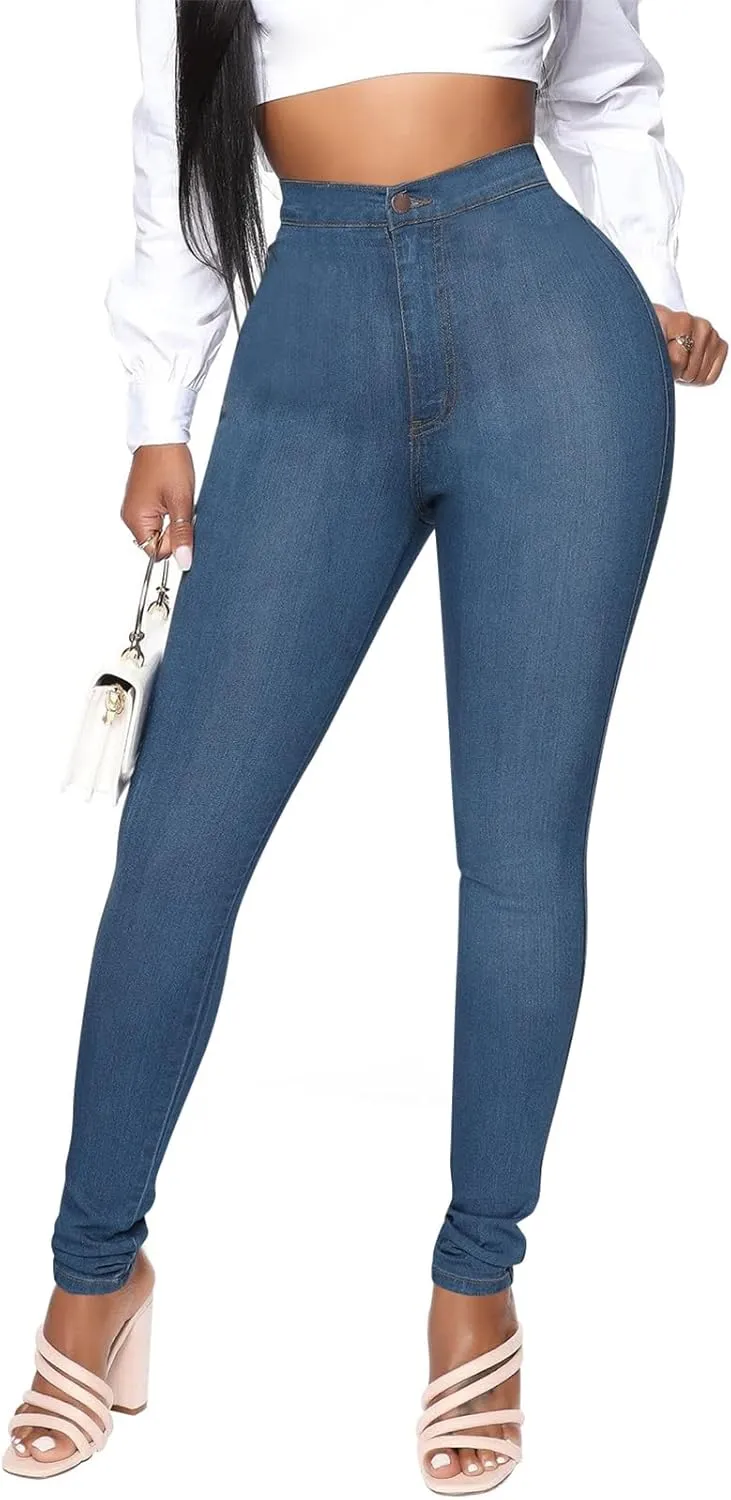 Skinny Jeans for Women High Waist Stretchy Jeans Tummy Control Butt Lifting Jeggings Trendy Plus Size Denim Pants